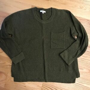 Madewell olive green crewneck sweater